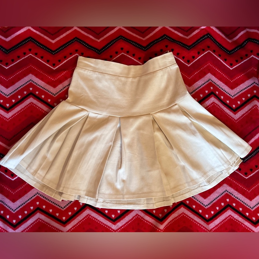 HESPERUS, Tennis Mini Skirt, Size M, Cream Color